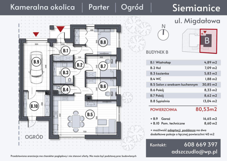 Karta lokalu w domu w zabudowie bliźniaczej