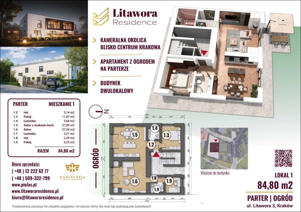 Karta mieszkania na parterze