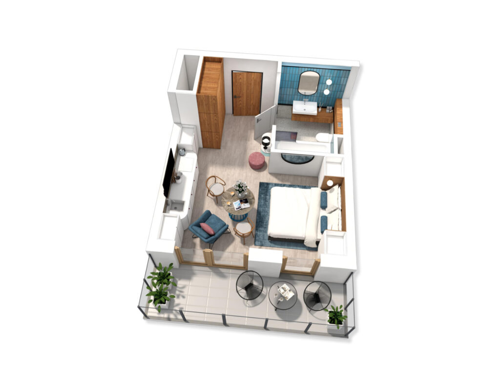 Rzut 3D lokalu na wynajem