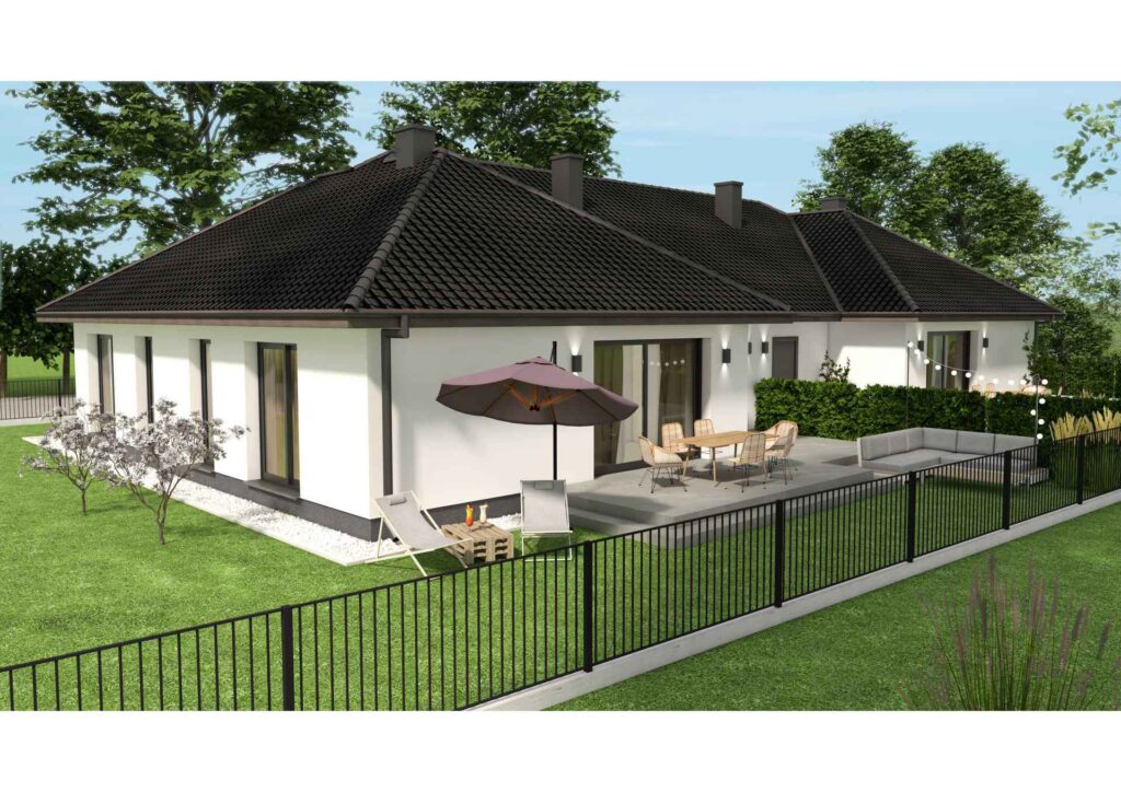 Widok 3D domu jednorodzinnego