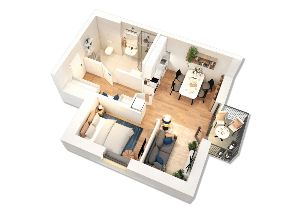 Rzut apartamentu na sprzedaż