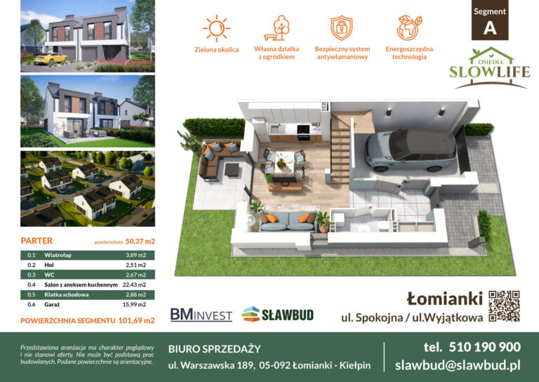 Karta nieruchomości do ogłoszenia — atrakcyjna grafika oferty nieruchomości
