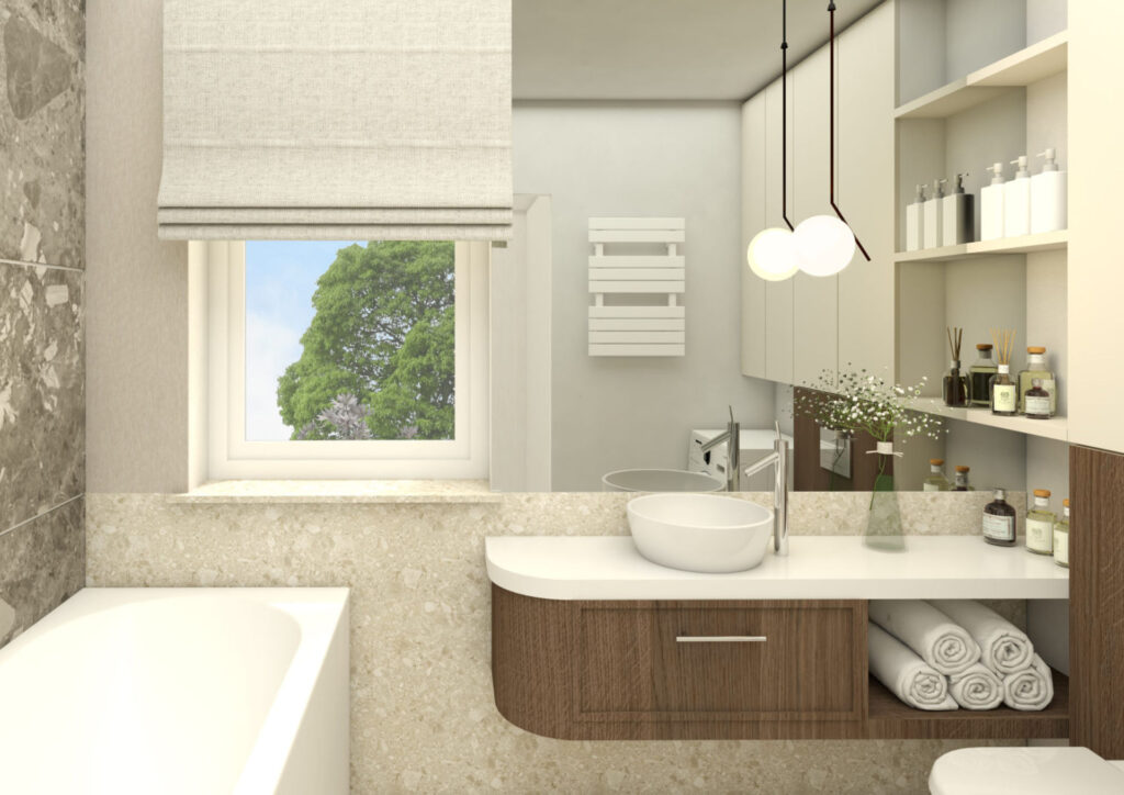 Projekt 3D mieszkania inwestycyjnego.