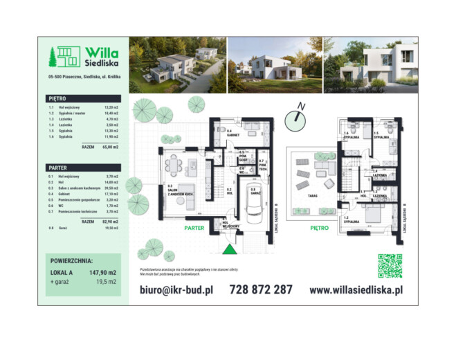 Karta mieszkania dla inwestora z rzutem 2D
