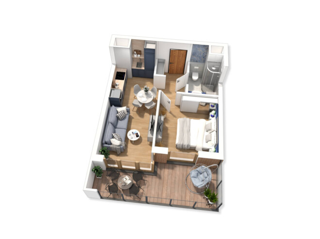 Wizualizacja 3D wnętrza apartamentu