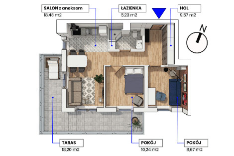 Rzut 3D dla pośredników nieruchomości lub inwestorów
