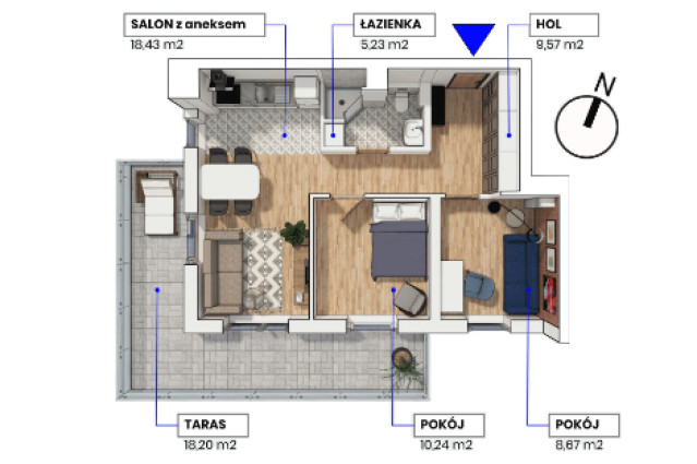 Rzut 3D dla pośredników nieruchomości lub inwestorów